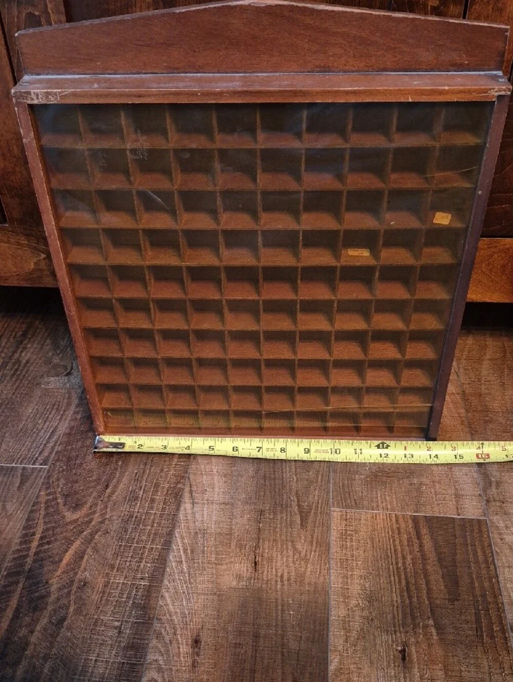 Vintage Wooden Thimble Display Shelf